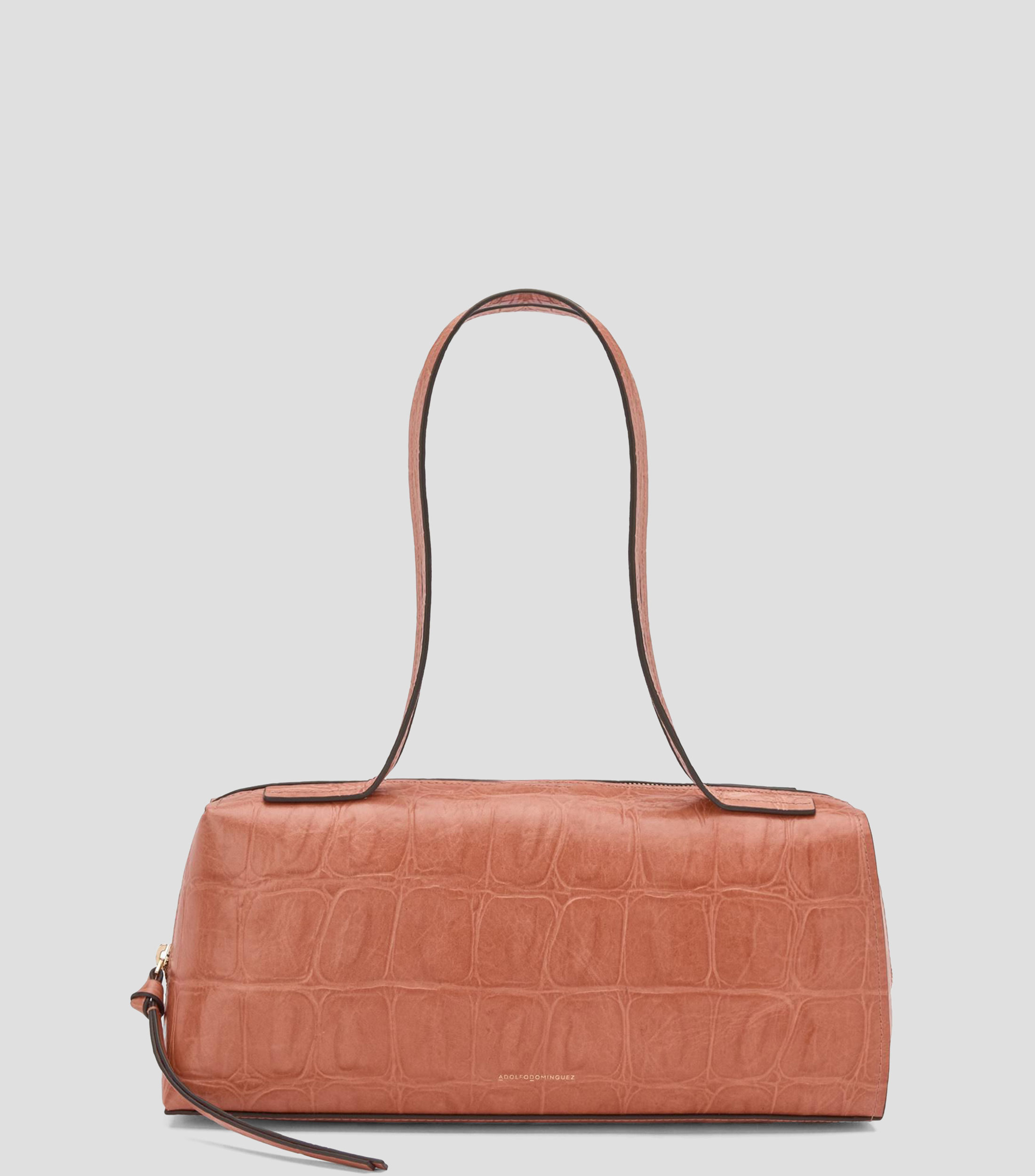 Bolsa bowler en piel sólido Mujer